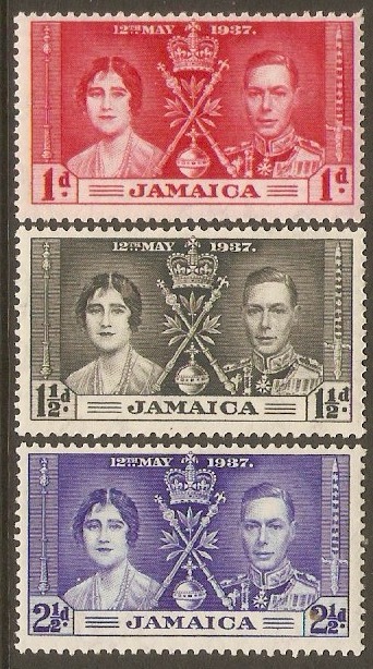 Jamaica 1937 Coronation Set. SG118-SG120. - Click Image to Close